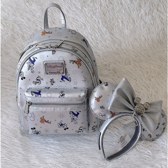 Loungefly Handbags - 2pc NWT Disney 100 Celebration Mickey & Friends Loungefly Mini Backpack retired